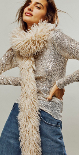 Free People Snow Angel Faux Fur Scarf main image 1