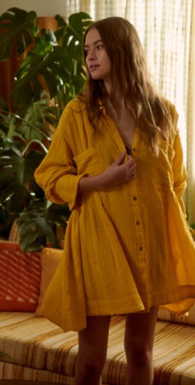 free people voyager shirt dress Free People The Voyager Shirtdress At In Timber Wolf, Size: Xs in Brown