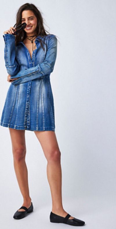 knee length dresses for ladies Free People Juno Mini Dress
