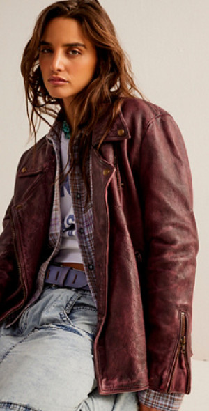 Free People - We The Free Jealousy Leather Moto Jacket