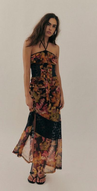 Nightcap - Hibiscus Lace Maxi Dress