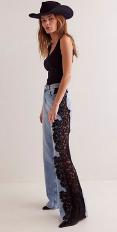 Tricia Fix Tricia Fix Laced Up Denim Jeans