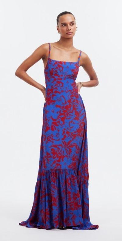 open lace back dress Madewell Women's Poplin Smocked Maxi Dress, Festival Red, XL at Amazon  Women's Clothing store