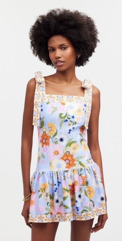 motel rocks blue mini dress Tayla Mini Dress in Satin Daylight Blue