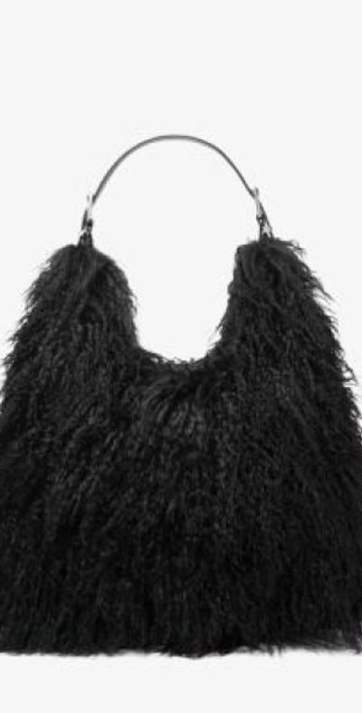 Michael Kors Nolita Large Shearling Leather Hobo Shoulder Bag