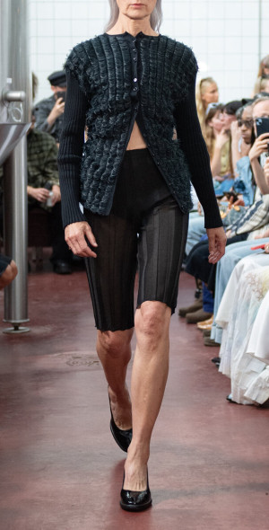 A. ROEGE HOVE - SSENSE Exclusive Green Cotton & Nylon Cardigan