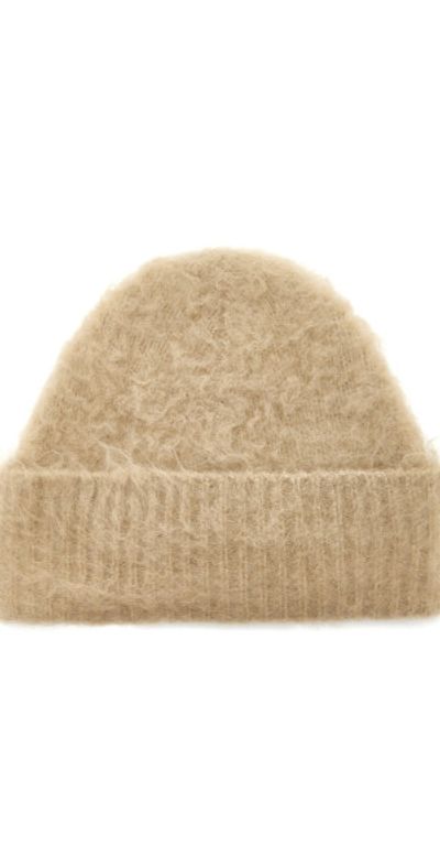 Acne Studios - - Kameo Brushed Nylon-Wool Beanie - Neutral  display picture 1