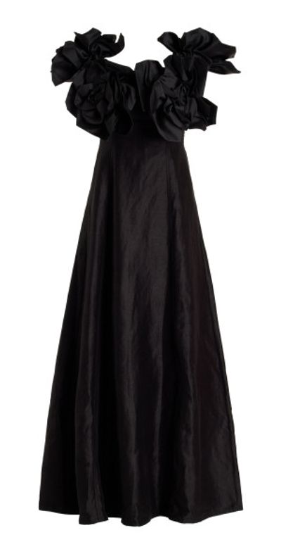 Aje - - Etta Ruffled Linen-Blend Midi Dress - Black - AU 6