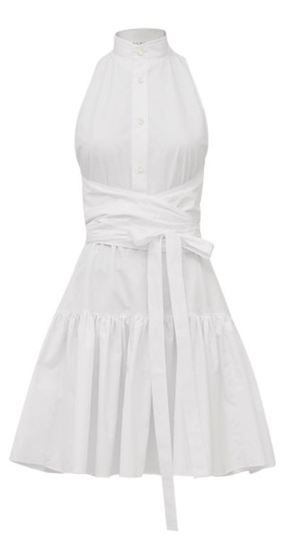 white christmas dresses Panelled cotton dress ALAIA