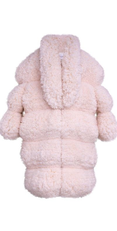 ALAÏA Quilted Faux Fur Bubble Coat Pink FR 46 Only At