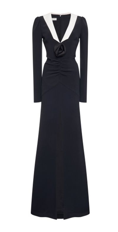 chinese dress ladies Alessandra Rich Silk Polka-Dot Midi Dress – Petite Chérie main image 0