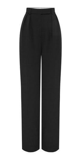 Alex Perry Alex Perry - INACTIVE IMPORT BRAND Tailored Wool-Blend Straight-Leg Pants - Black - UK 14