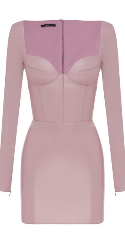 green emerald velvet dress Baby Pink Faux Leather Mini Dress – Katch Me