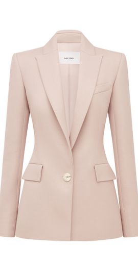 Alex Perry Alex Perry - Single-Breasted Wool Blazer - Nude - UK 14