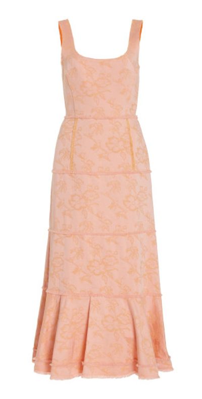 Alexis - - Corina Printed Cotton-Blend Midi Dress - Pink - S - Moda Operandi