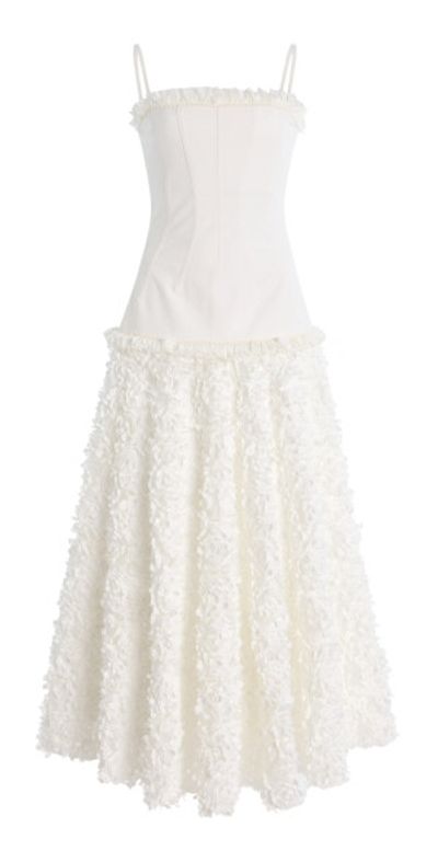 Alexis - - Maitland Appliqud Cotton Maxi Dress - White - L