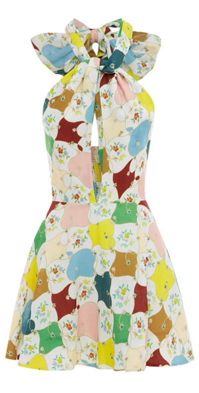 ALMAIS - - Everly Cutout Linen Mini Dress - Multi - AU 14 - Moda Operandi