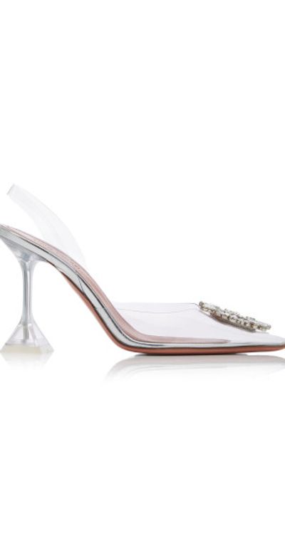 Amina Muaddi Amina Muaddi - Begum Crystal-Embellished PVC Pumps - Clear - IT 37 - Moda Operandi