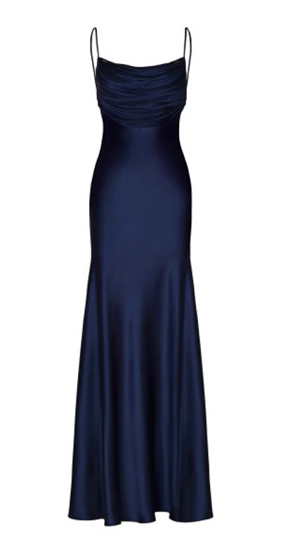 moda operandi double petal satin maxi dress NENSI DOJAKA Double Petal Maxi Dress - Black