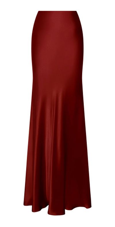 Andres Otalora Andres Otalora - Sublimes Silk Maxi Skirt - Red - US 4