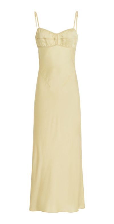 knee length dresses for ladies Blue Satin Midi Dress