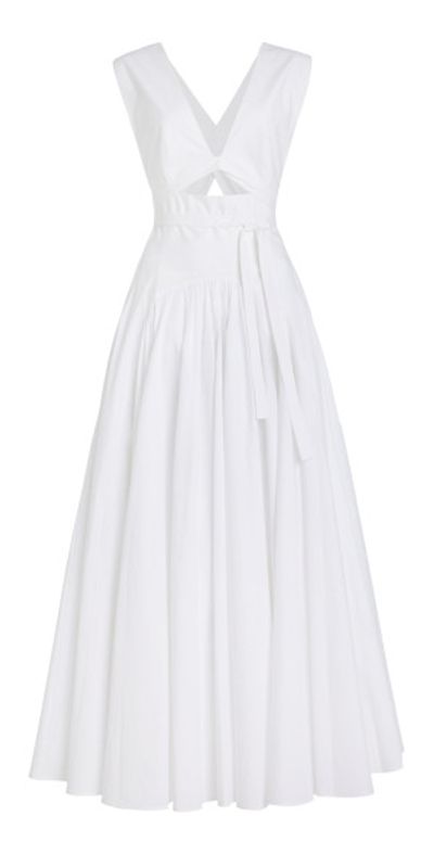 Another Tomorrow Another Tomorrow - Cutout Circle Dress - White - IT 40