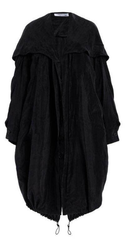 Another Tomorrow Another Tomorrow - Lyocell Parka Coat - Black - S