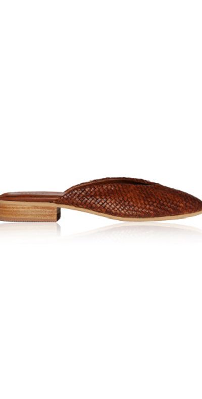 Bembien Bembien - Faye Woven Leather Mules - Brown - FR 36