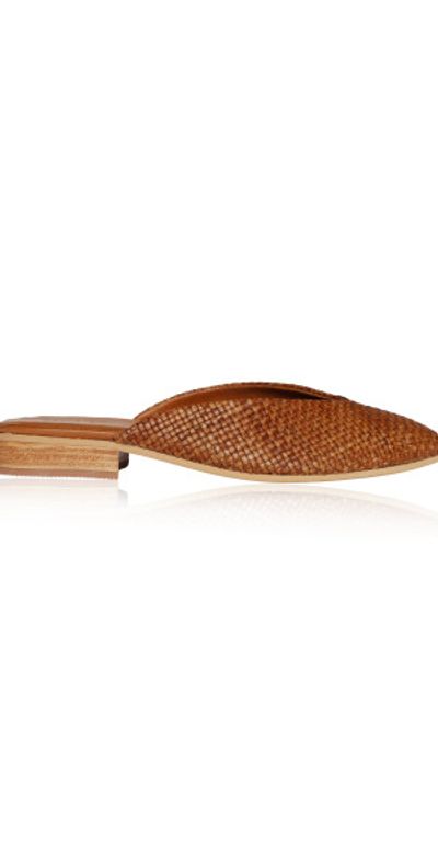 Bembien Bembien - Faye Woven Leather Mules - Tan - FR 37