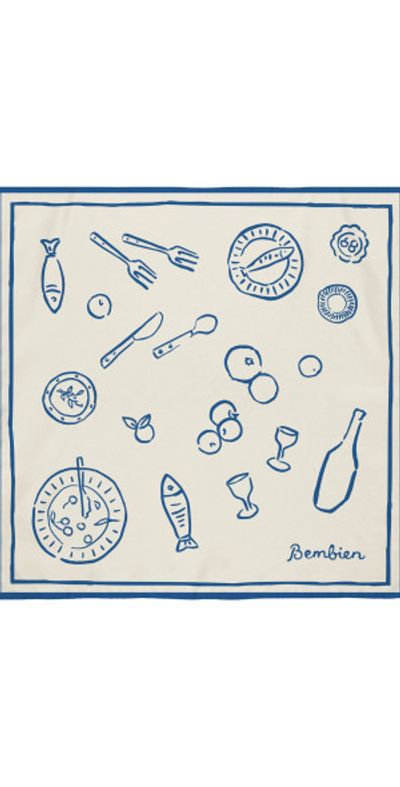 Bembien Bembien - Tableau Silk Scarf - Blue - OS
