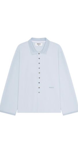 BIRROT BIRROT Lay2 RibbedCollar Shirt Light Blue S
