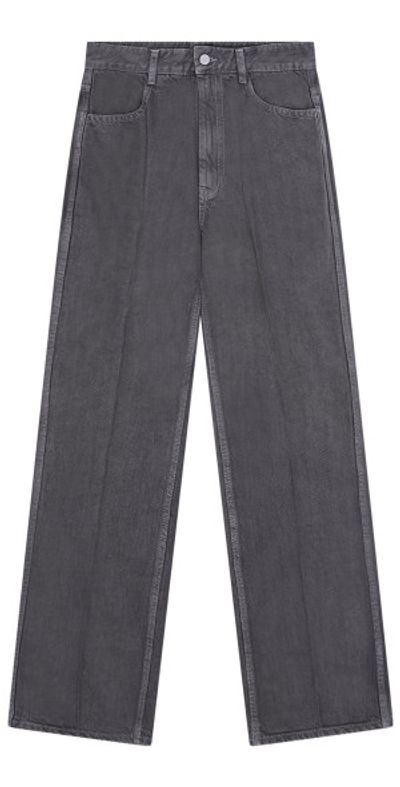 BIRROT BIRROT MidRise Denim StraightLeg Pants Grey S