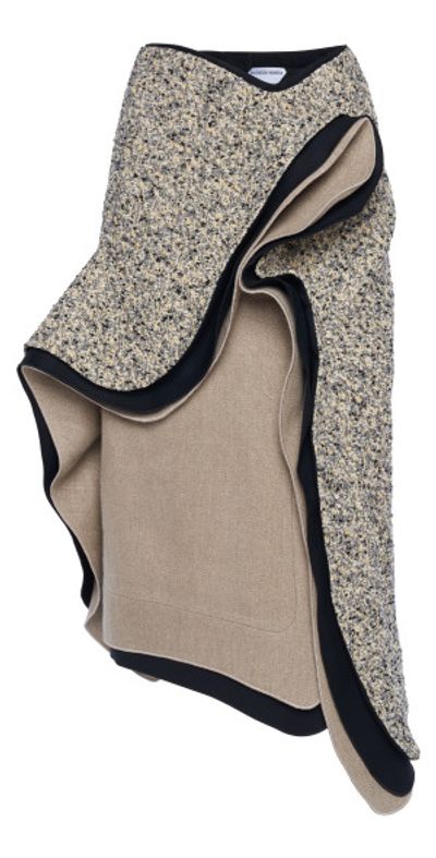 Bottega Veneta Bottega Veneta - Layered Cotton-Blend Midi Skirt - Neutral - IT 40 - Moda Operandi