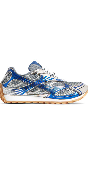 【Bottega Veneta】Orbit スニーカー(ネイビーブルー) Bottega Veneta - - Orbit Fishnet Sneakers - Blue - IT 37