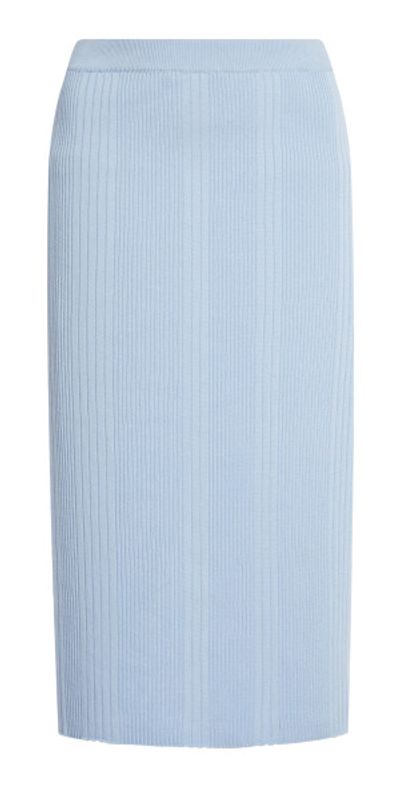 Bottega Veneta Bottega Veneta - Ribbed Cotton Midi Skirt - Blue - L