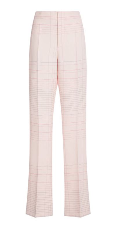 Bottega Veneta Bottega Veneta - Striped High-Rise Stretch-Crepe Flare Pants - Light Pink - IT 40