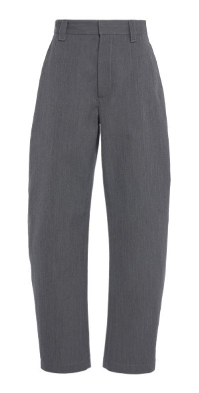 Bottega Veneta Bottega Veneta - Wool-Cotton Tapered Trousers - Grey - IT 40 - Moda Operandi