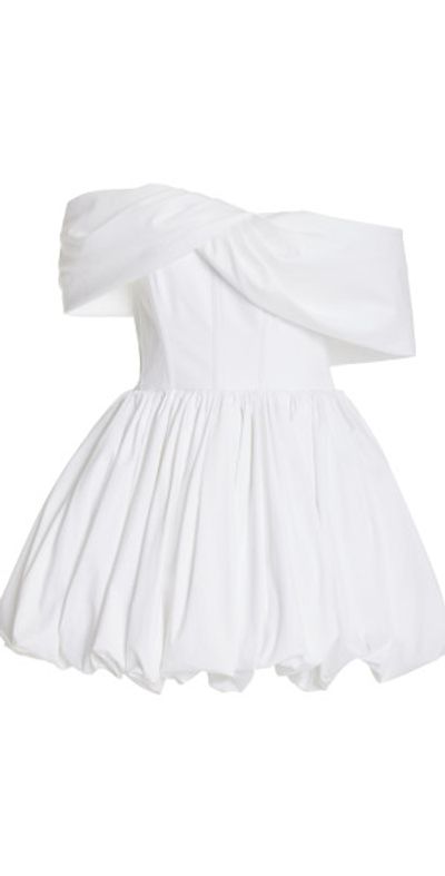 knee length dresses for ladies Satin Strapless Bow-Back Mini Dress - White 4 main image 1