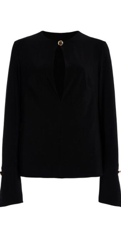 Brandon Maxwell Brandon Maxwell - The Marla Jersey Tunic Top - Black - US 0