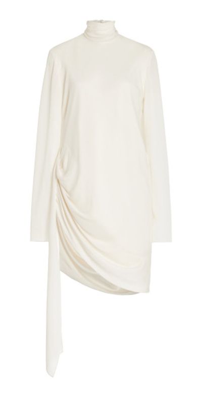 Brandon Maxwell - - The Raina Silk Midi Dress With Neck Scarf - Ivory - US  00 - Only At Moda Operandi