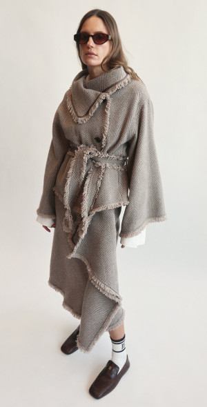 ジャケット・アウター IRENISA 2022AW RAGLAN SLEEVED OVER COAT ジャケット・アウター IRENISA 2022AW RAGLAN SLEEVED OVER COAT