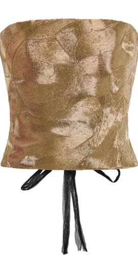 Carolina Herrera Carolina Herrera - Embroidered Silk-Charmeuse Bustier Top - Gold - US 2