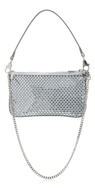 Christian Louboutin Christian Louboutin - Loubila Mini Crystal Shoulder Bag - Silver - OS