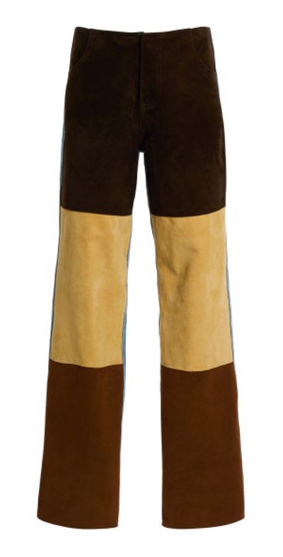 Christopher Esber Christopher Esber - Spliced Suede Denim Jean - Multi - AU 6