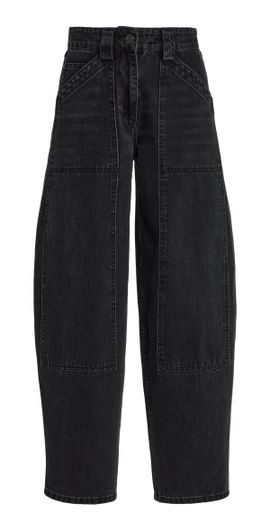 Co Co - Denim Patch Pocket Pants - Black - 32