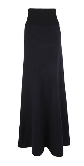 Cortana Cortana - Avalon Cashmere Maxi Skirt - Blue - FR 36