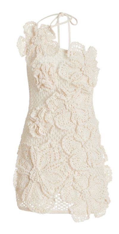 white christmas dresses Oscar de la Renta Halter Orchid Crochet Knit Dress – Runway Catalog main image 0