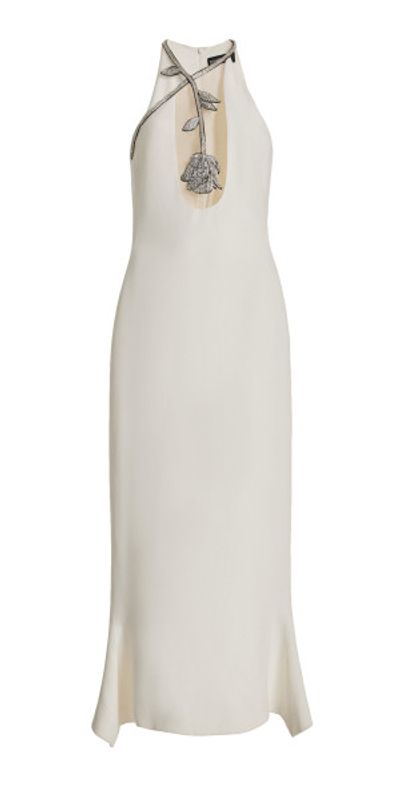 David Koma - - Crystal-Embellished Cady Midi Dress - White - UK 6 - Moda  Operandi