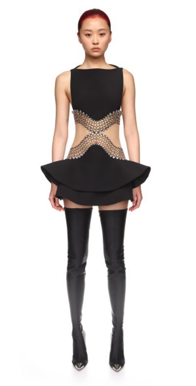 David Koma - - Embroidered Neoprene-Tulle Mini Dress - Black - UK 16 - Only At Moda Operandi David Koma - - Embroidered Neoprene-Tulle Mini Dress - Black - UK 16 - Only At Moda Operandi