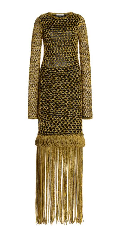 gold medusa dress Medusa Midi Dress - Beige/Gold main image 1